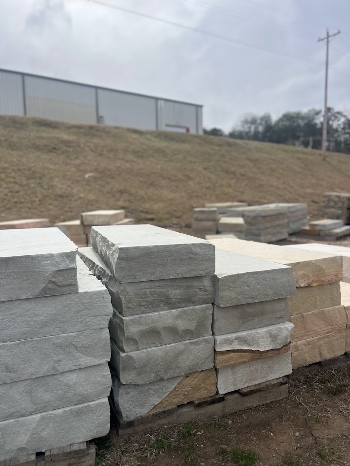 4FT Premium Sawn Grey Steps in Stone Yard