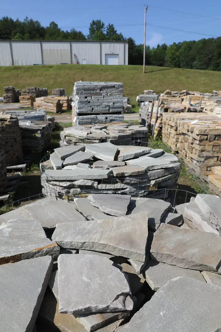 Grey Quarry Stack In Stone Yard