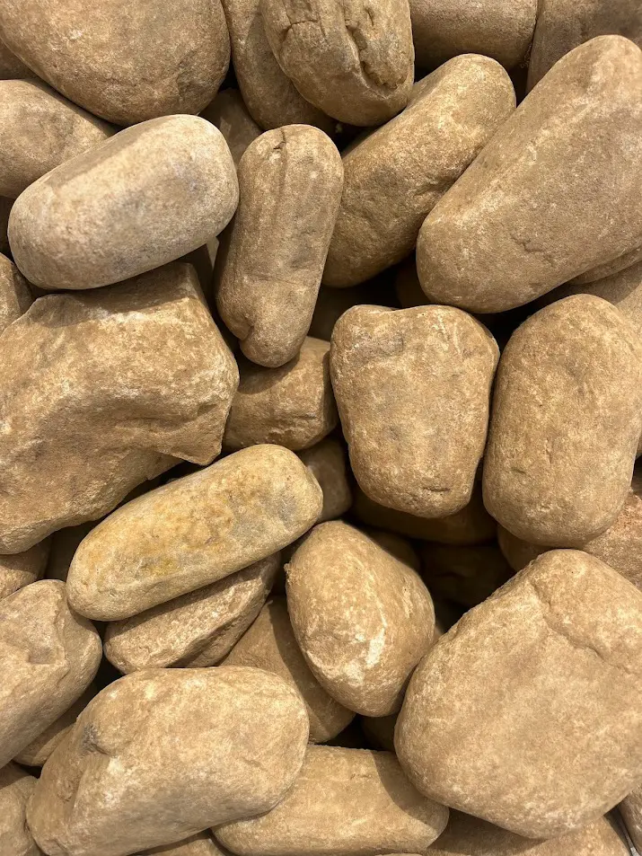 Small Tennessee River Rock in Stone Yard