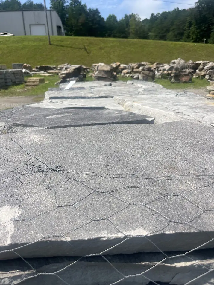 2 Inch Blue Flagstone in Stone Yard