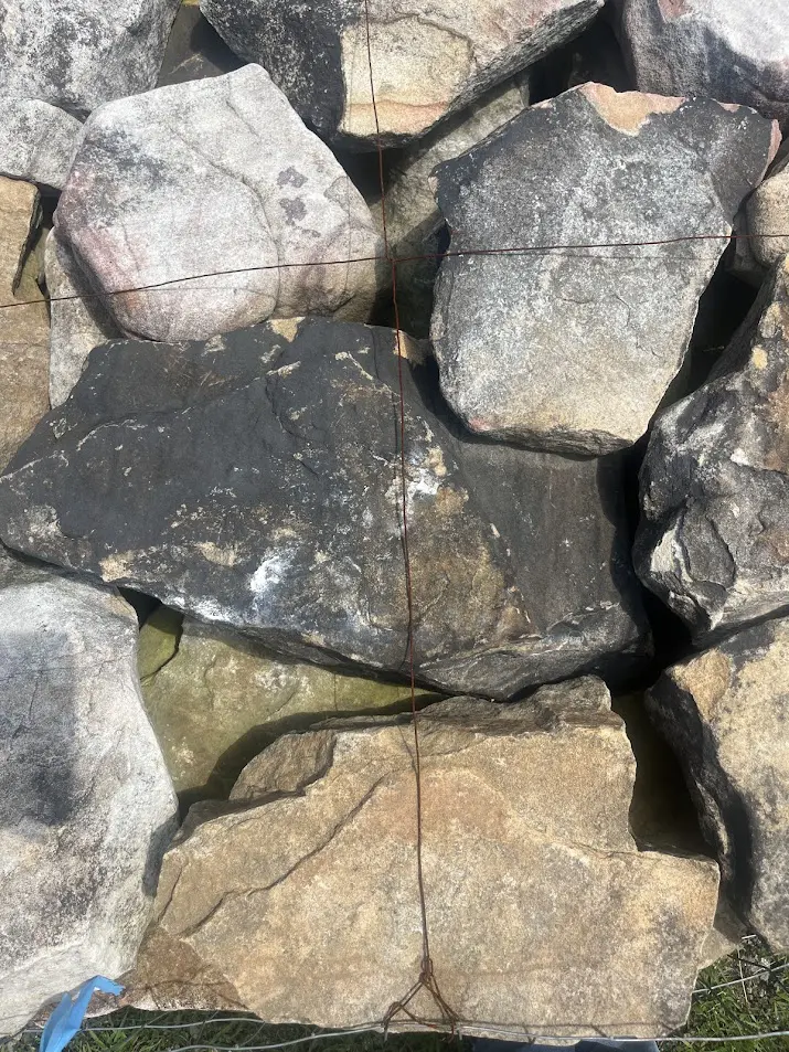 3-4 Inch Fieldstone In Stone Yard