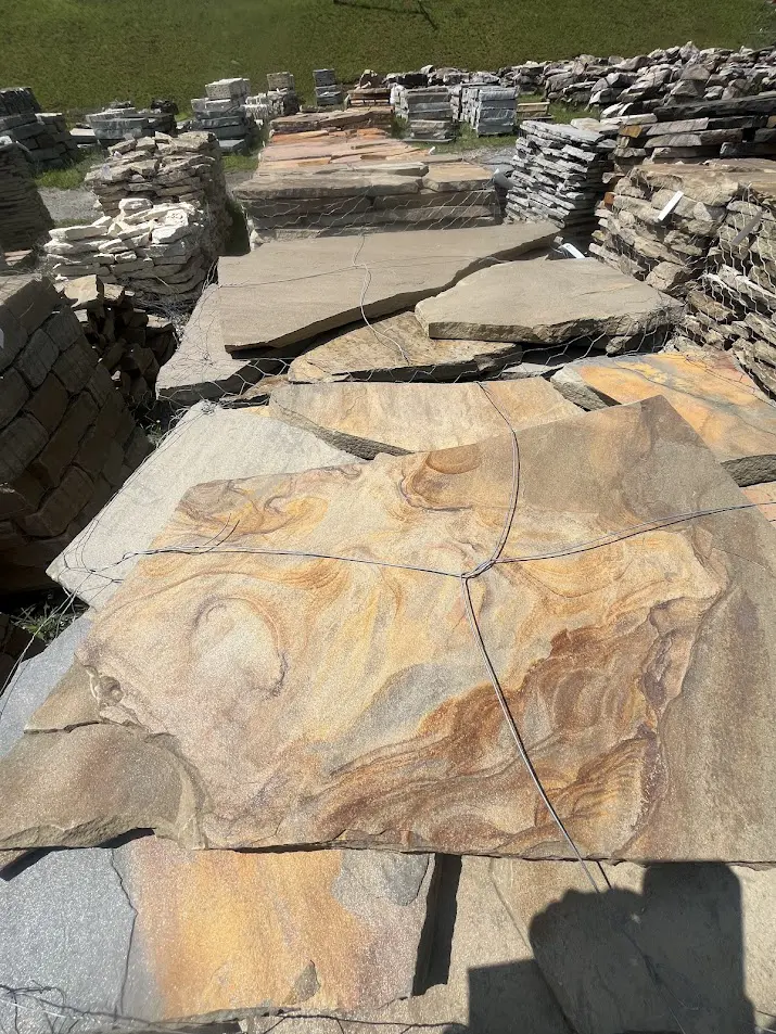 Brown Flagstone in Stone Yard