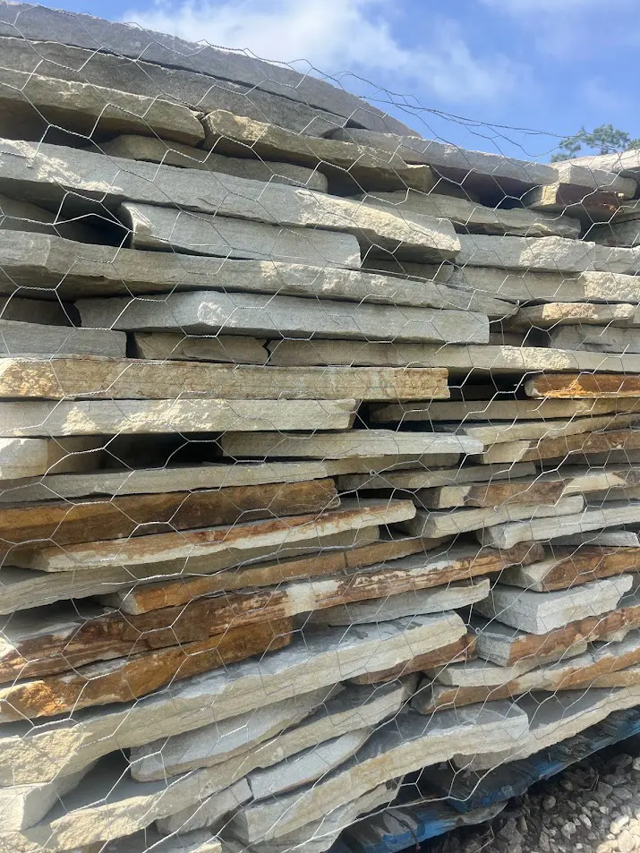 Grey Regular Flagstone in Stone Yard