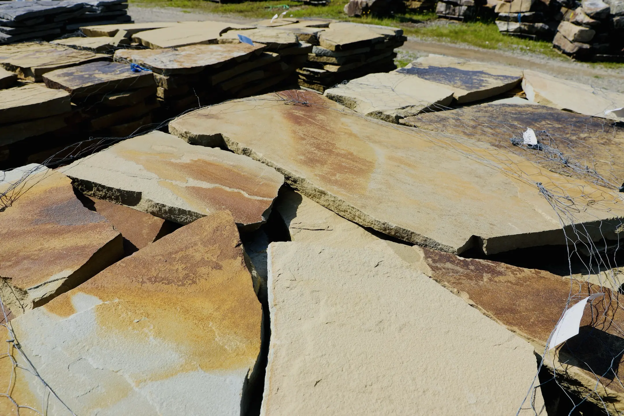 Oklahoma Brown Flagstone in Stone Yard