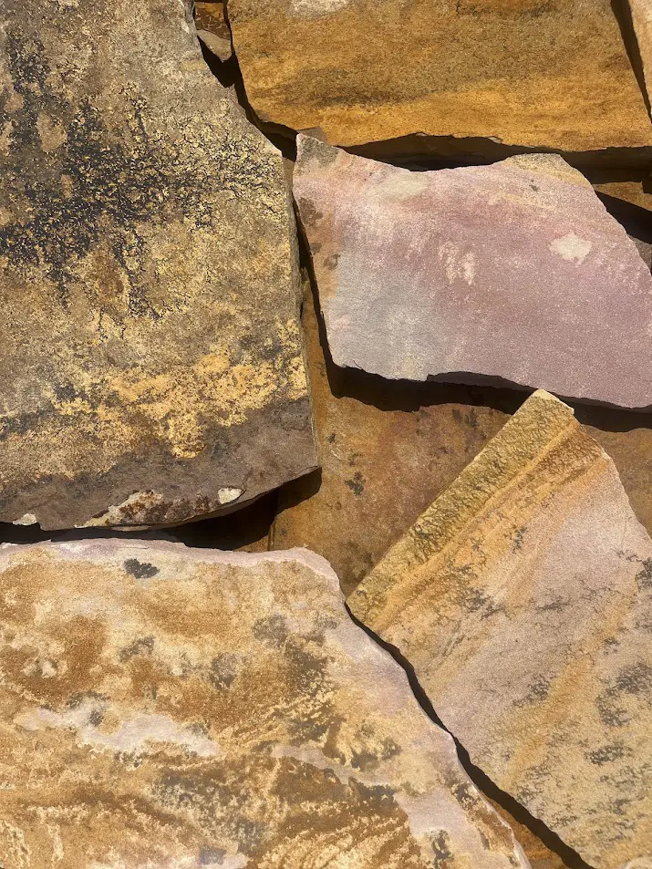 Regular Brown Flagstone in Stone Yard