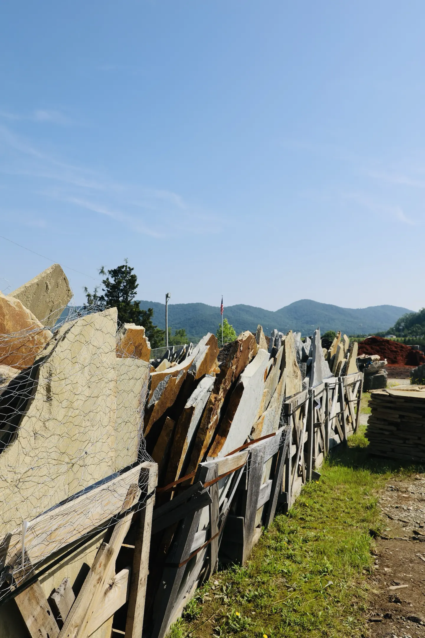 Stand-up Flagstone in Stone Yard
