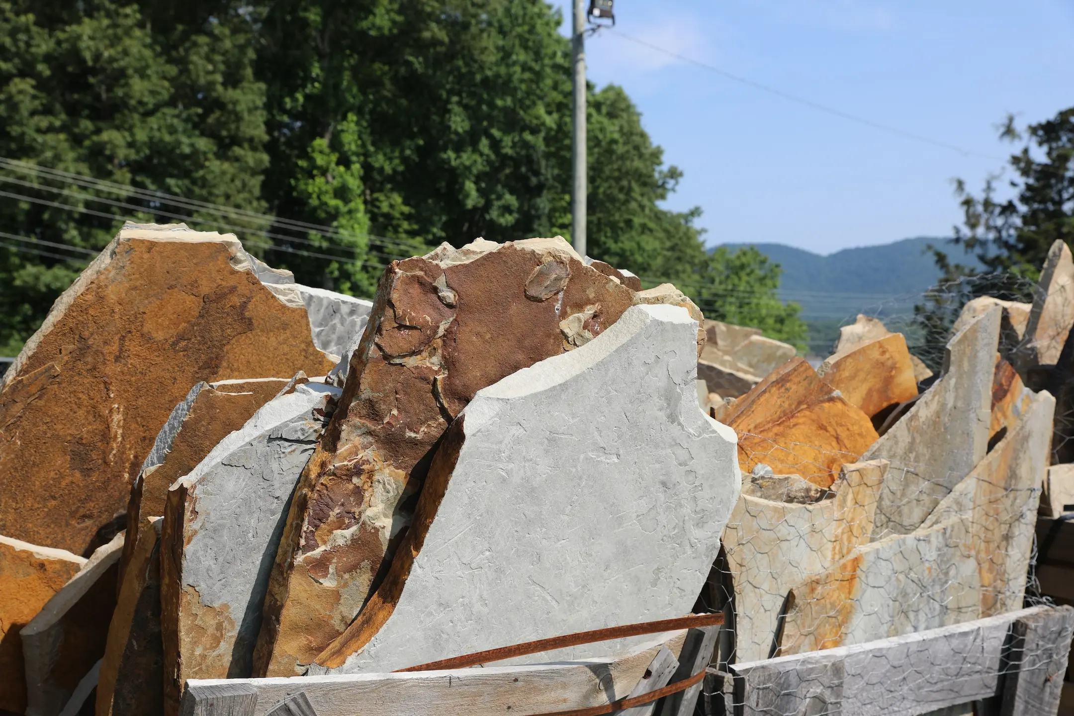 Stand-up Flagstone in Stone Yard